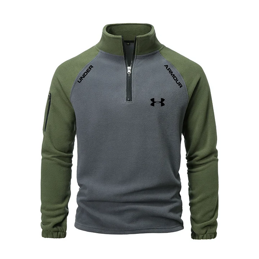 Men's Winter Outdoor Warm Splicing Polar Feece Sweatshirt